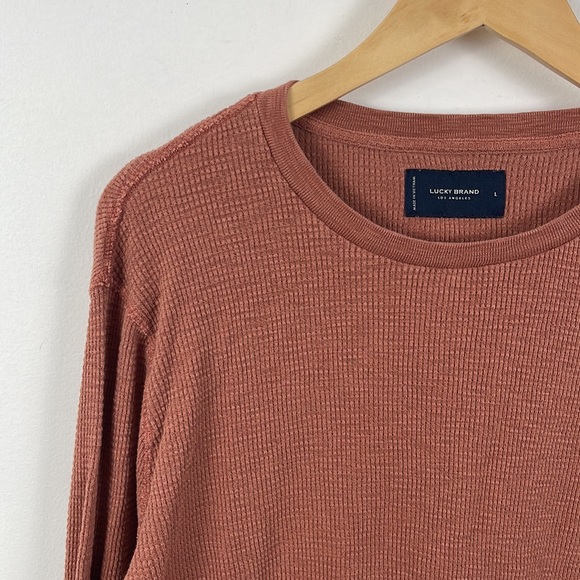 Lucky Brand Mens Garment Dye Thermal Crew - L - Picture 3 of 6